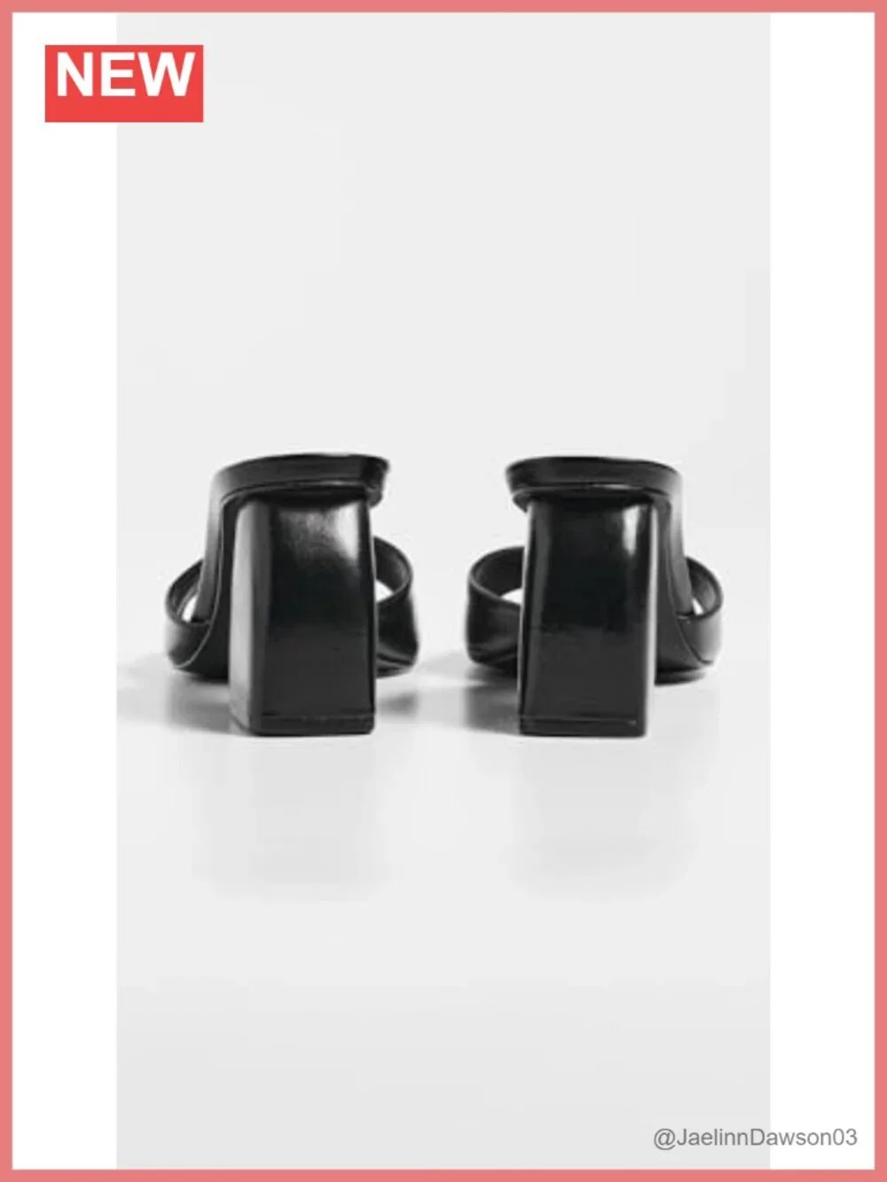 Leather Block Heel Slide Sandals Slip On Luxe Dressy Open Toe